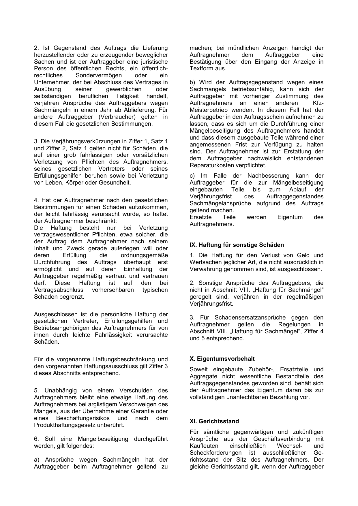 Kfz-Reparaturbedingungen – Seite 3 von 4
